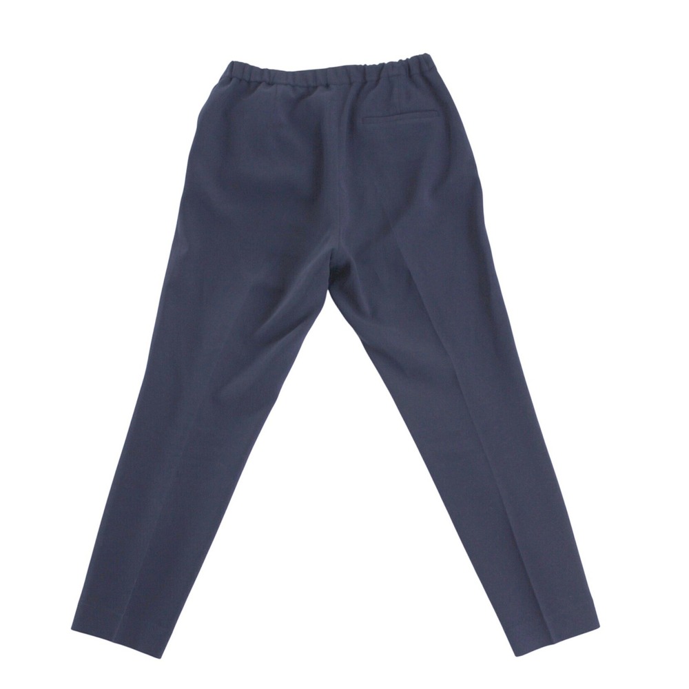 Theory Treeca Pull-On Pants Admiral Crepe Navy Blue Size 4 - Picture 7 of 14